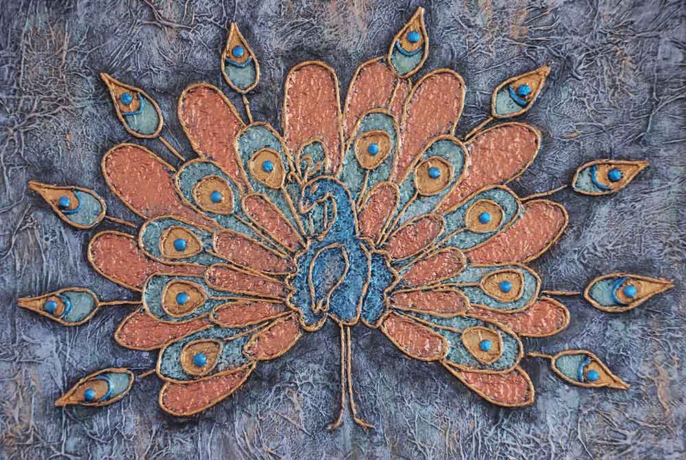 Wall Panel - Paper Art - Peacock