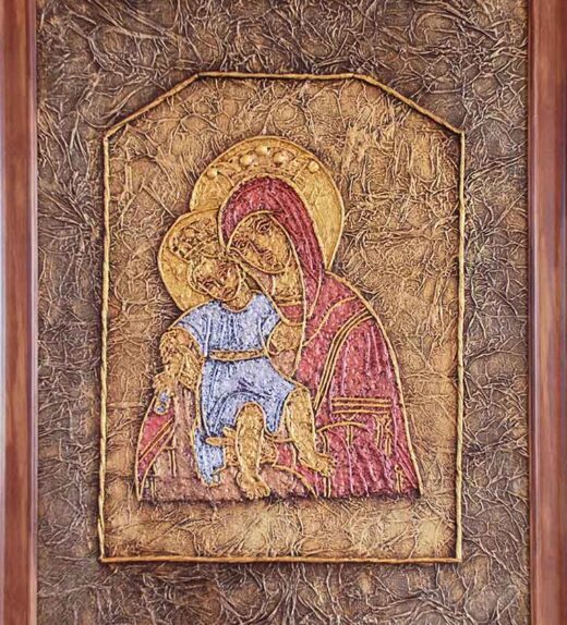 Wall Panel - Paper Art - The Virgin Mary