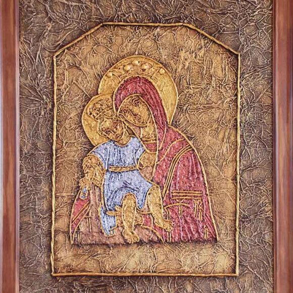 Wall Panel - Paper Art - The Virgin Mary