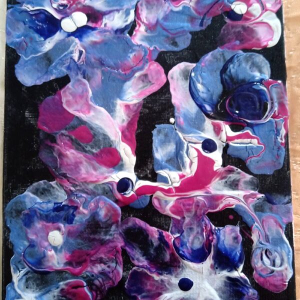 Painting Purple-blue flowers