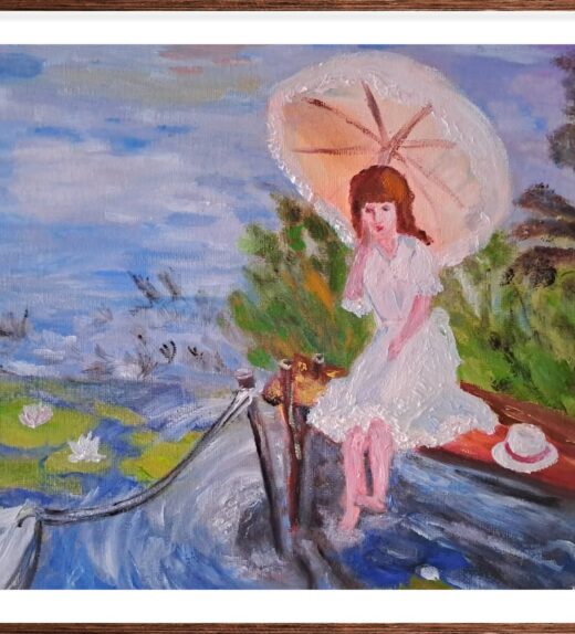 Painting Child by the river