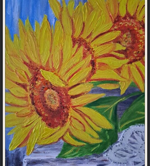 Painting Sunflowers and Lace