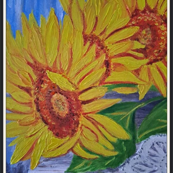 Painting Sunflowers and Lace
