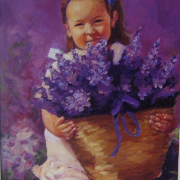 Painting Girl With Basket