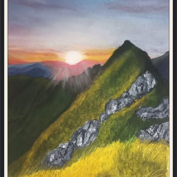 Painting Sunset in the Mountain
